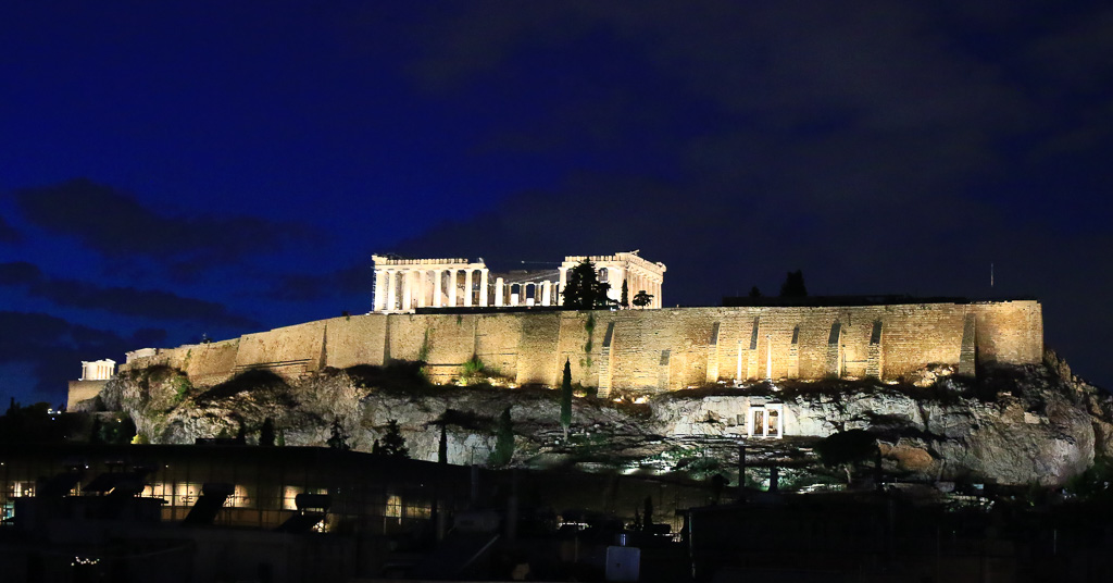 The Acropolis at night