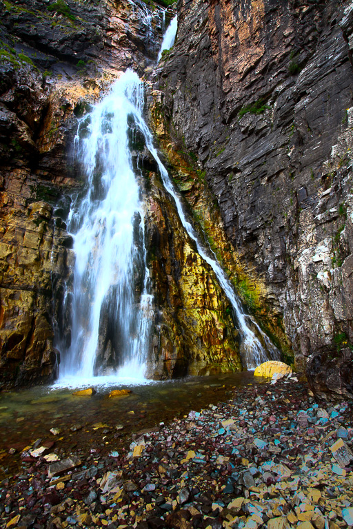 Base of the falls - Apikuni Falls Trail