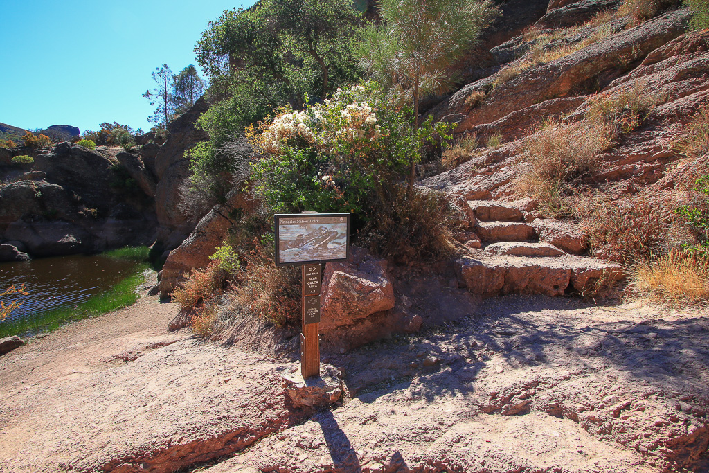 Rim Trail sign - Moses Spring Trail to Bear Gulch Caves to Rim Trail