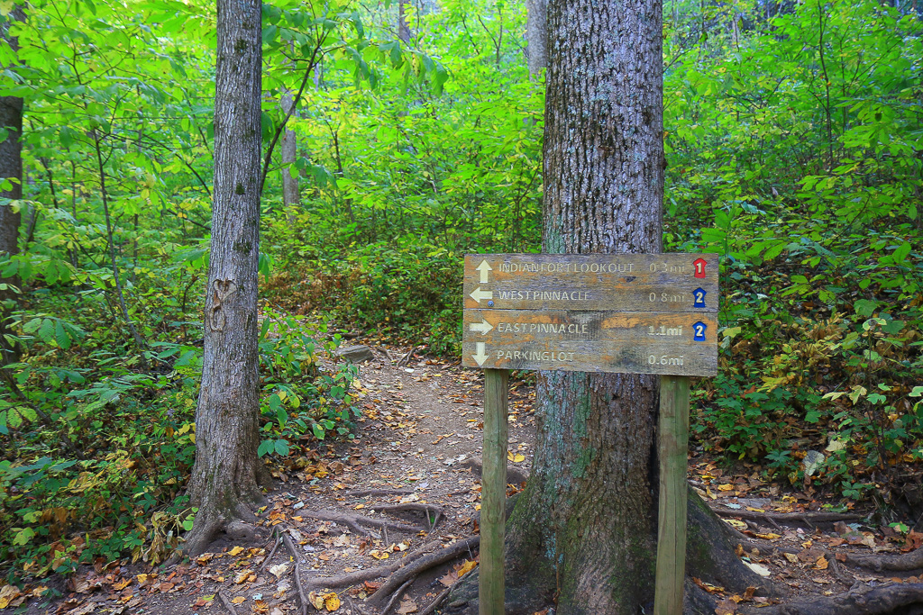 First trail marker - Berea Pinnacles