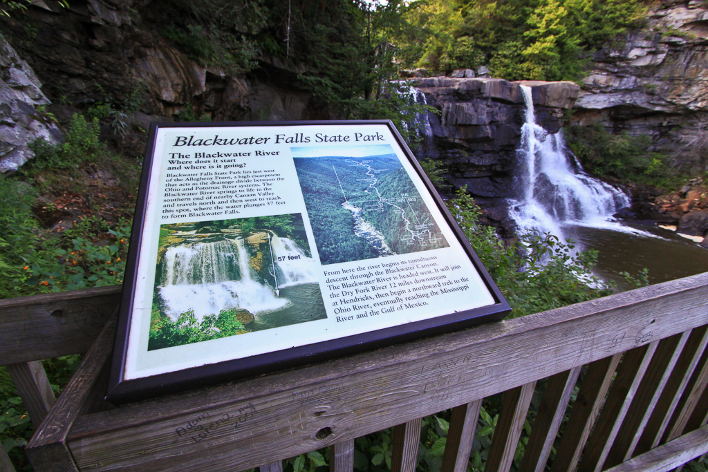 Blackwater Falls Trail Sign August 2010