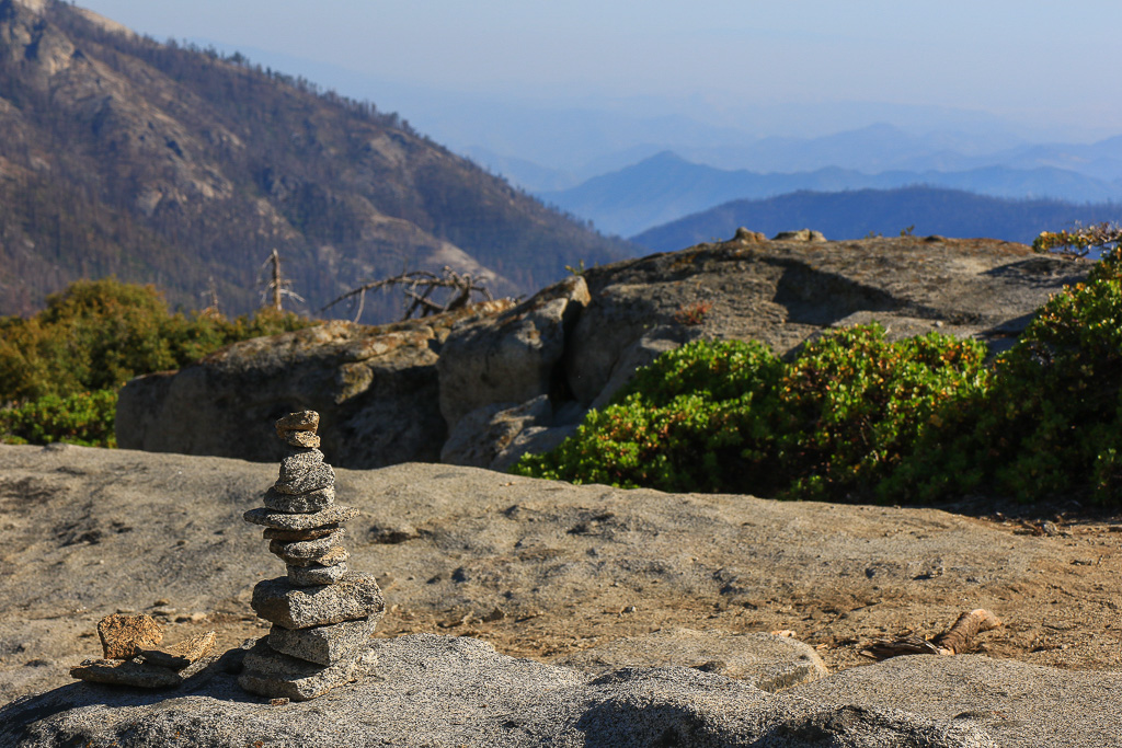 Rock cairn on the summit - Buena Vista Peak