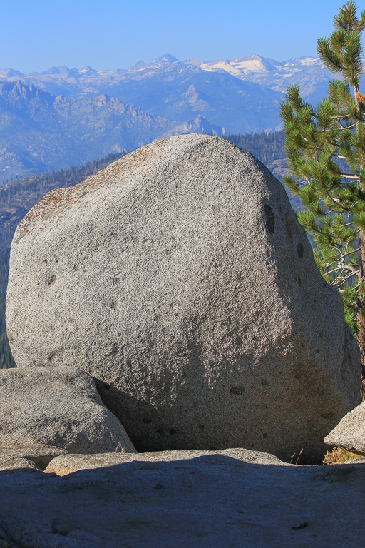 Boulder and distant mountains - Buena Vista Peak