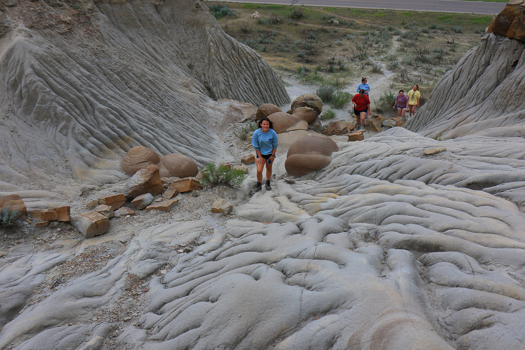 Exploring the formations - Cannonball Concretions