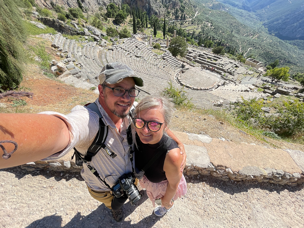 Selfie above the Delphi Theater - Delphi