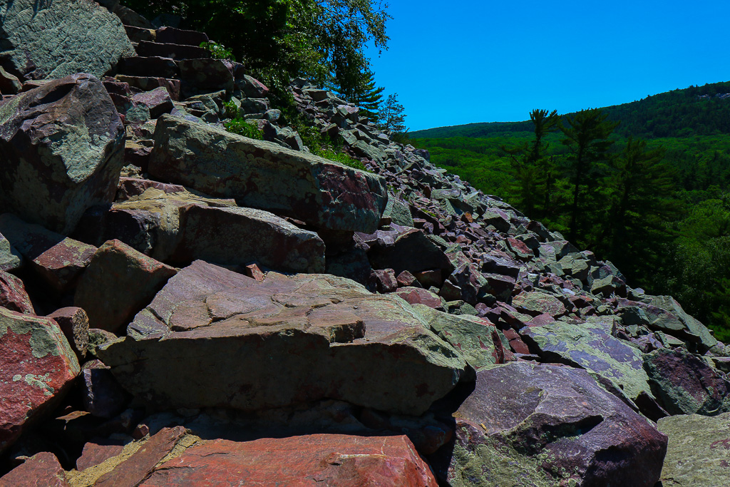 Stone steps along the Balanced Rock Trail - Devil's Lake State Park, Wisconsin