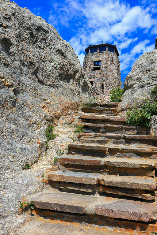 Steps and fire tower - Harney Peak