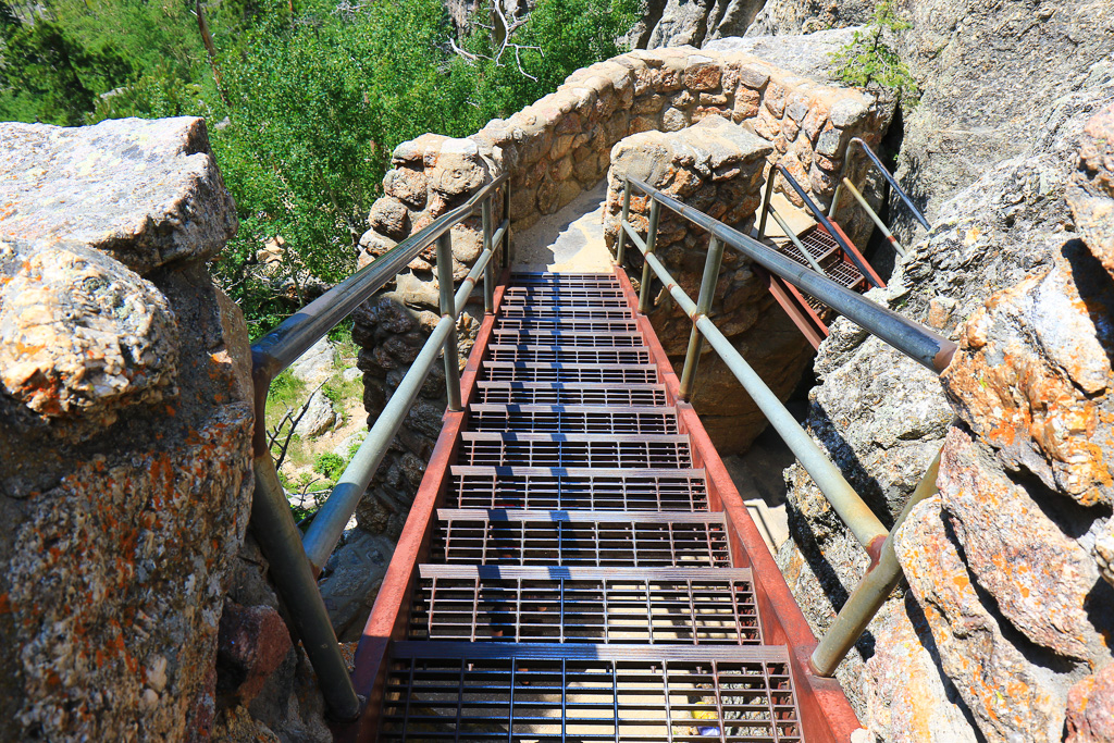 Steel staircase - Harney Peak
