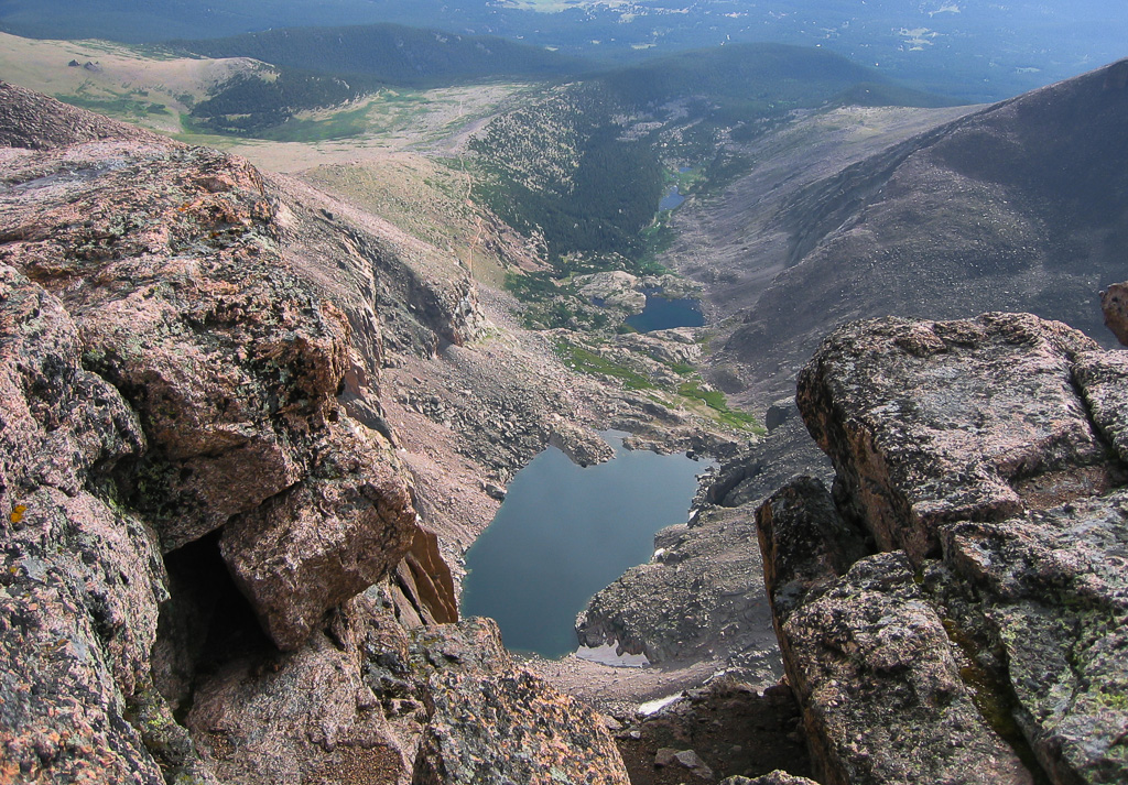 Chasm Lake from Summit - Longs Peak