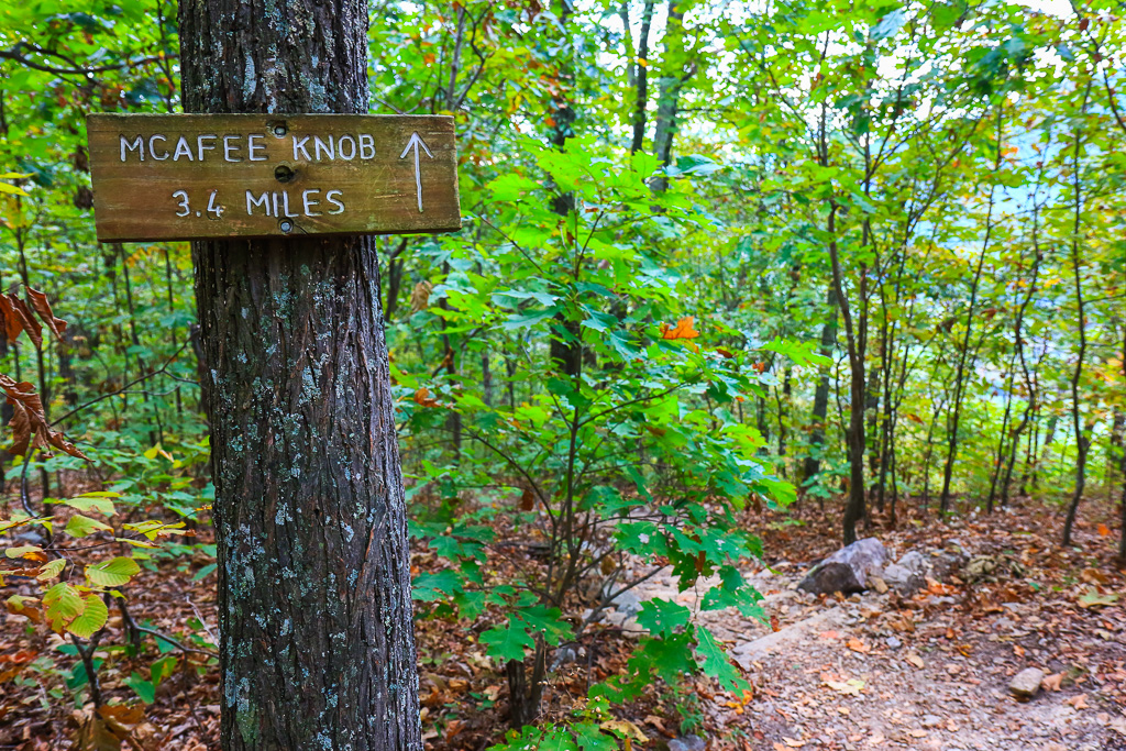 Trail sign - McAfee Knob