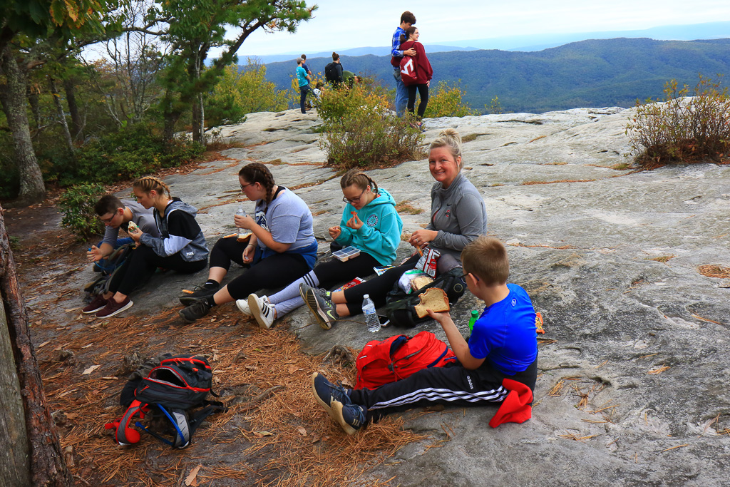 Lunch on the top - McAfee Knob