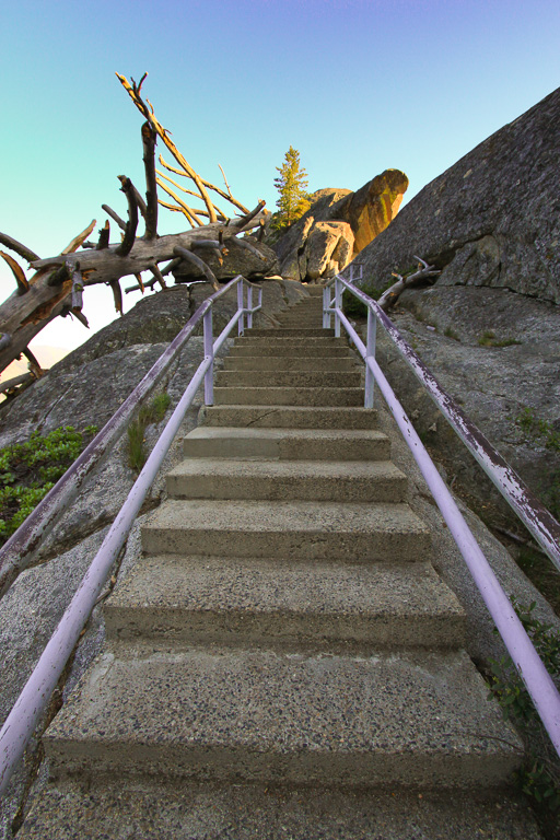 Ascending the stairs - Moro Rock