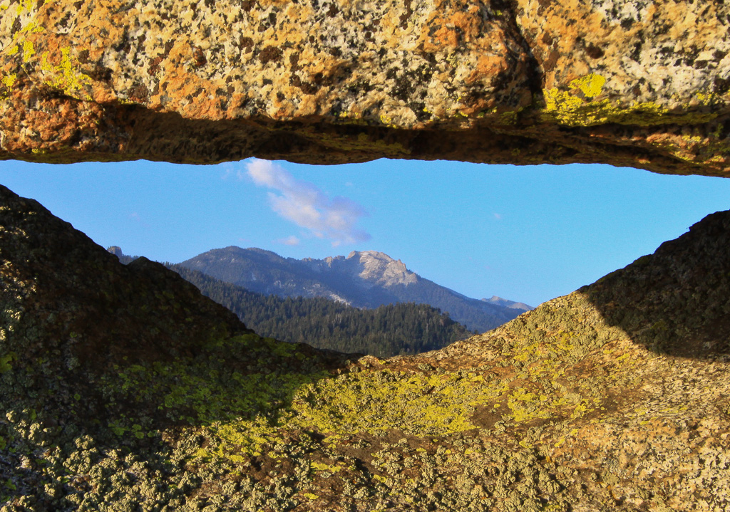 View through granite crack - Moro Rock