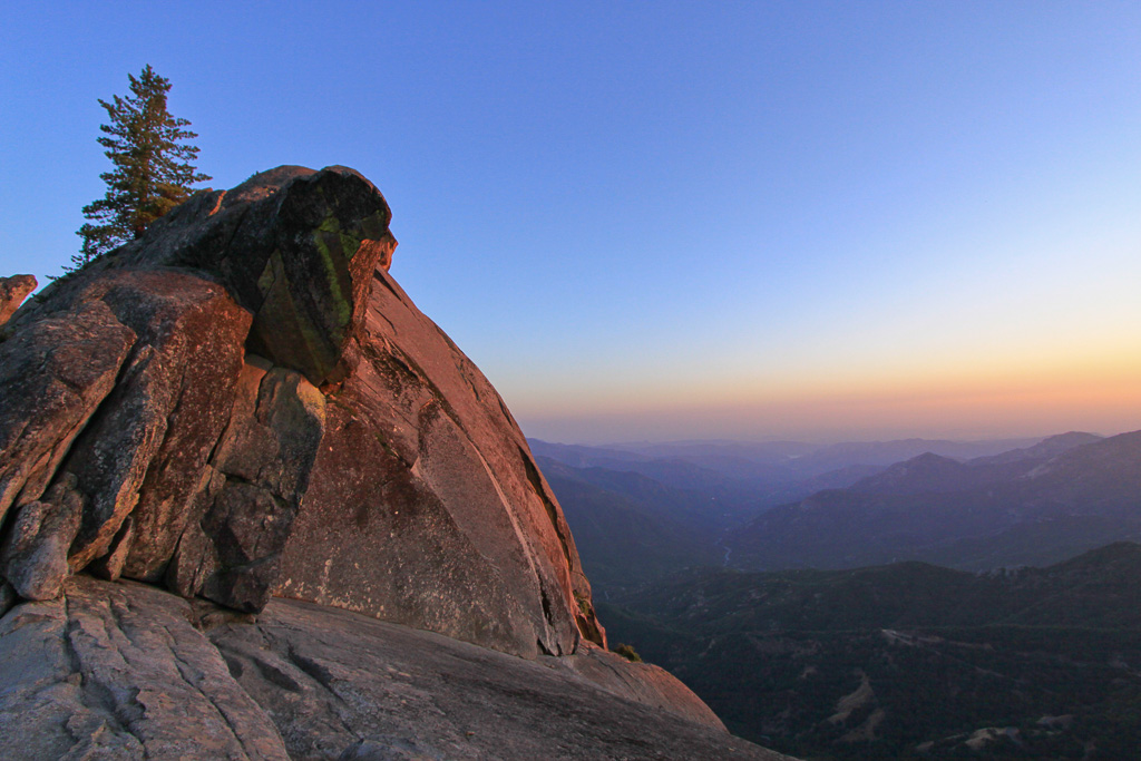 Sequoia sunset from Moro Rock - Moro Rock