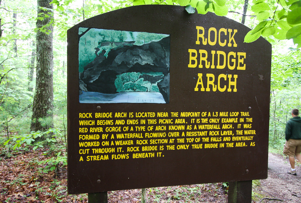 Trail sign - Rock Bridge Loop Trail #207