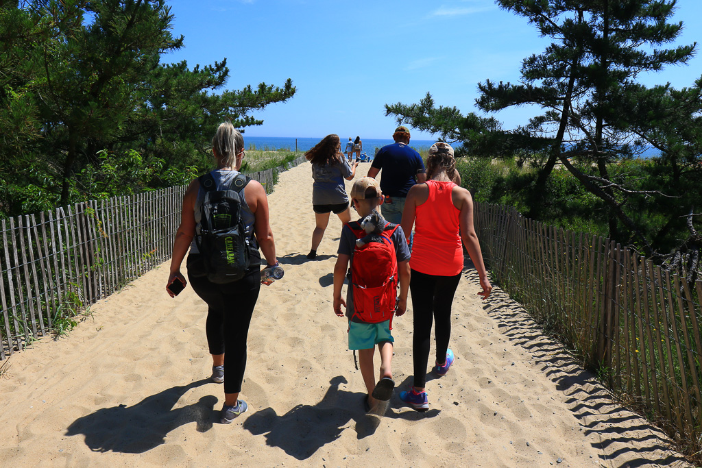 Heading to the beach - Walking Dunes Trail