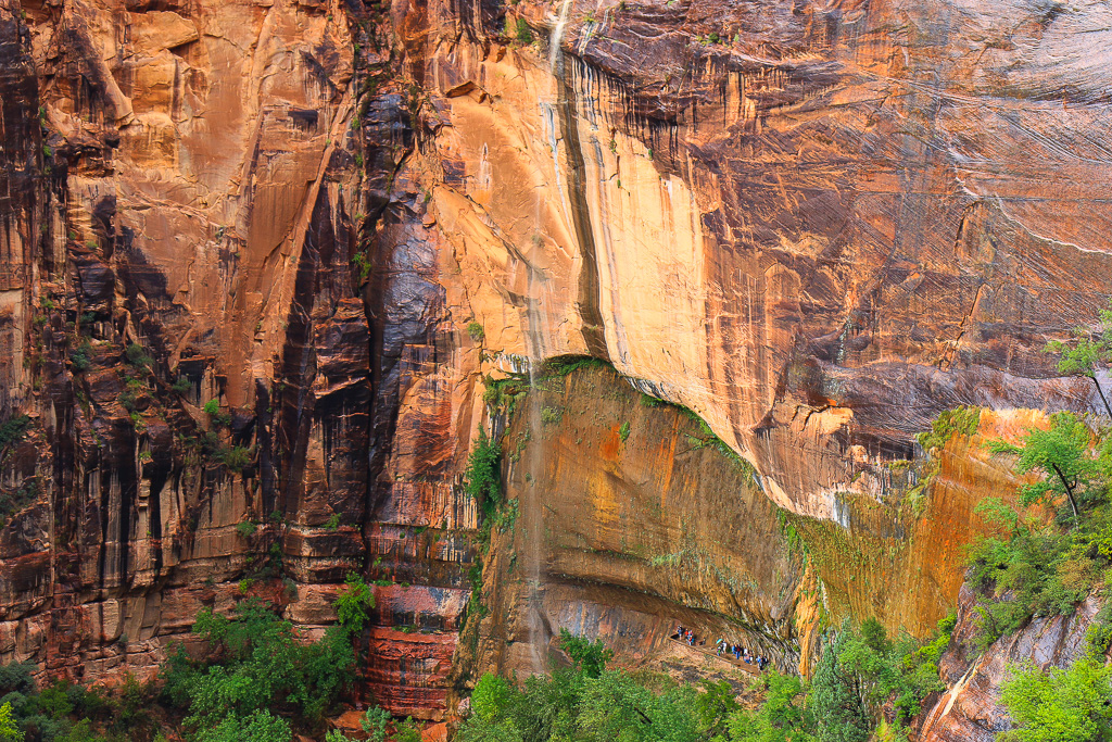 Weeping Rock  as seen from Hidden Canyon Trail - Weeping Rock Trail