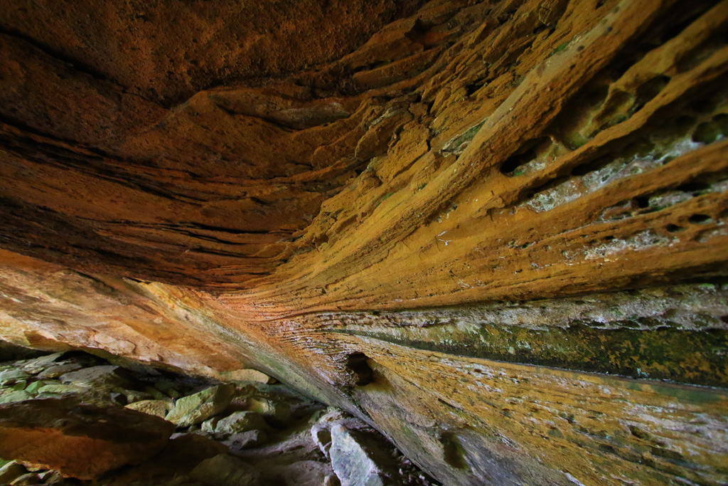 Sandstone patterns - Hemlock Bridge Trail to Whispering Cave