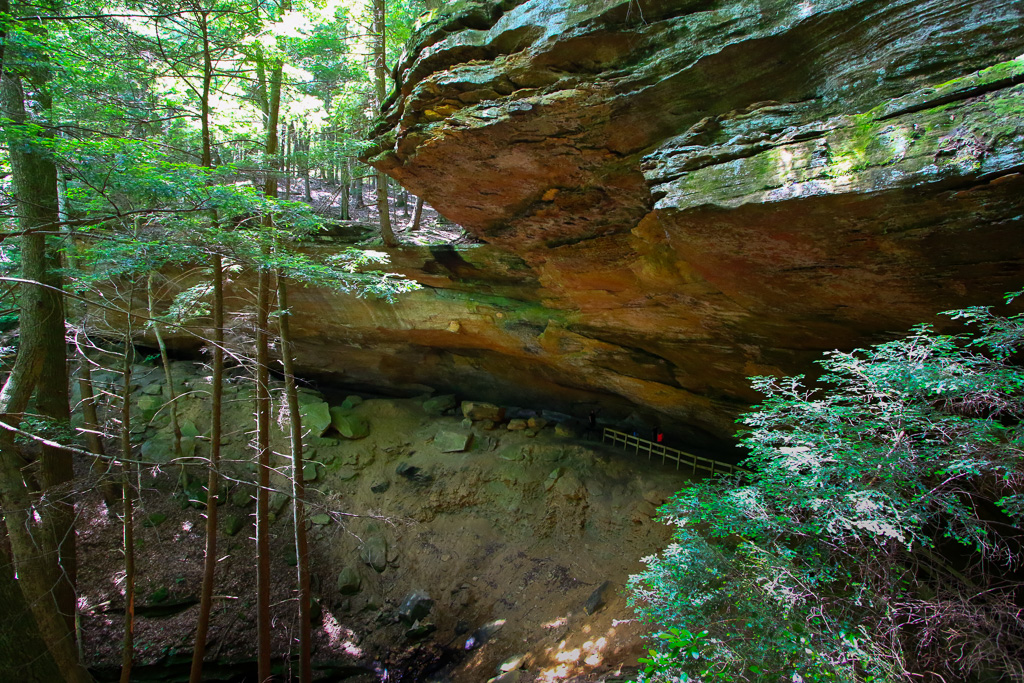 The waterfall was a mere trickle - Hemlock Bridge Trail to Whispering Cave