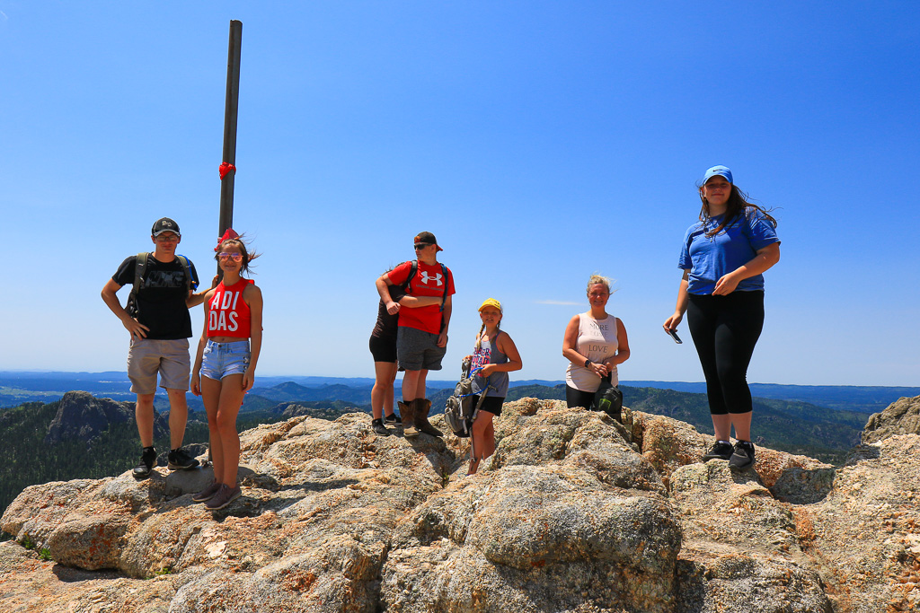 Group on summit - Harney Peak, South Dakota 2018